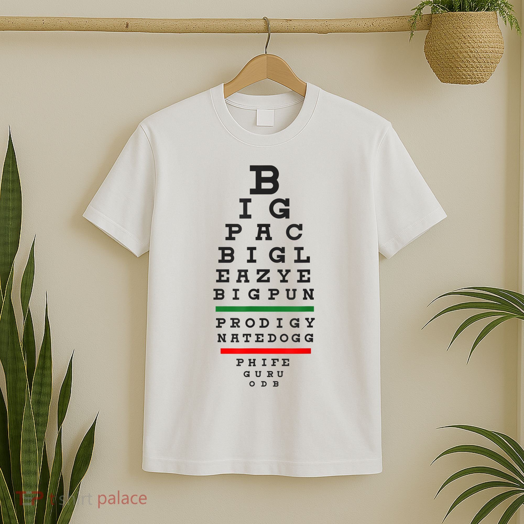 Old School Hip Hop Music Rap Legends Eye Chart 90s HipHop T-Shirt