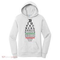 Old School Hip Hop Music Rap Legends Eye Chart 90s HipHop Women's Hoodie thumb 0