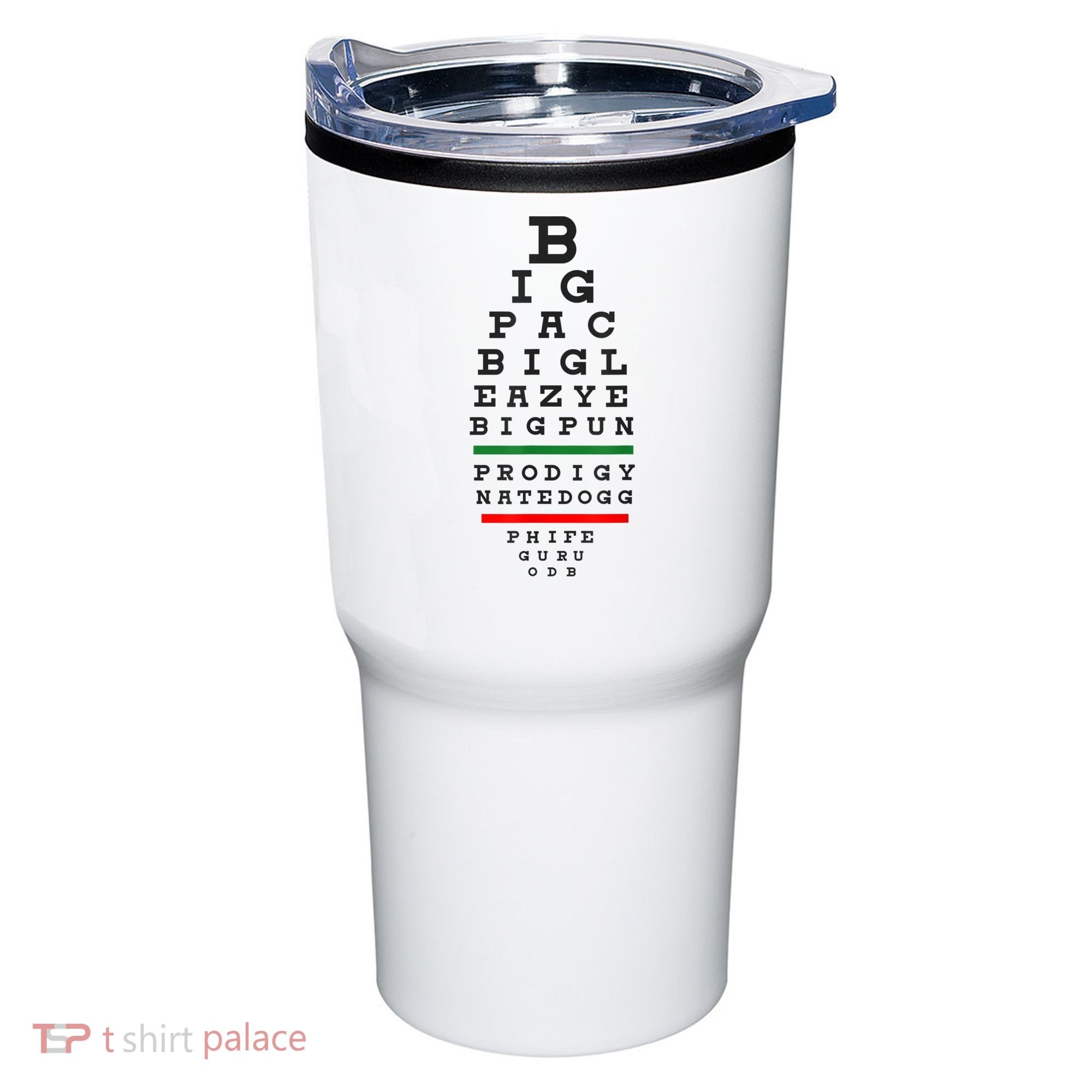 Old School Hip Hop Music Rap Legends Eye Chart 90s HipHop Tumbler