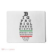 Old School Hip Hop Music Rap Legends Eye Chart 90s HipHop Mousepad thumb 0