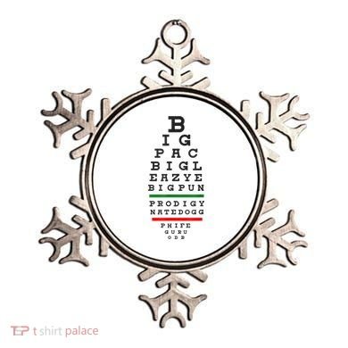 Old School Hip Hop Music Rap Legends Eye Chart 90s HipHop Ornament