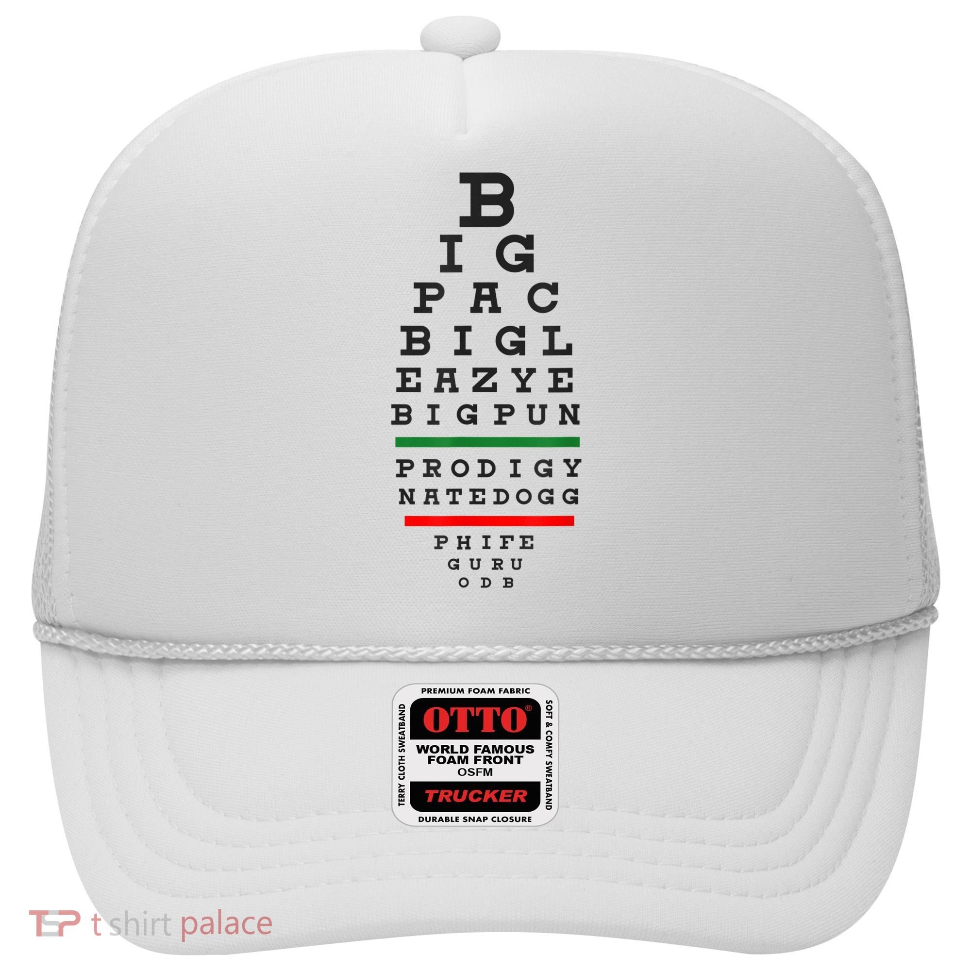 Old School Hip Hop Music Rap Legends Eye Chart 90s HipHop Hat