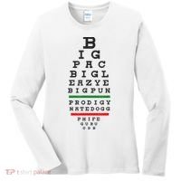 Old School Hip Hop Music Rap Legends Eye Chart 90s HipHop Women's Long Sleeve Shirt thumb 0