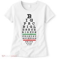 Old School Hip Hop Music Rap Legends Eye Chart 90s HipHop Women's T-Shirt thumb 0
