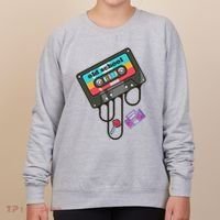 Old School Hip Hop Cassette Tape Retro 80s 90s Rap Mixtape Women's Sweatshirt thumb 0
