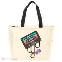 Old School Hip Hop Cassette Tape Retro 80s 90s Rap Mixtape Tote Bag thumb 0