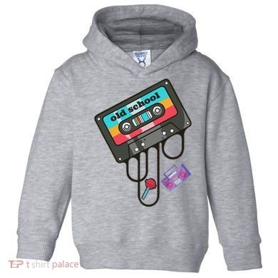 Old School Hip Hop Cassette Tape Retro 80s 90s Rap Mixtape Toddler Hoodie