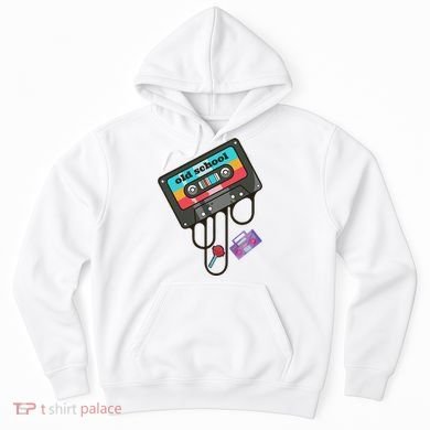 Old School Hip Hop Cassette Tape Retro 80s 90s Rap Mixtape Hoodie