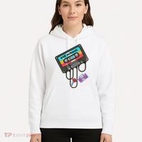 Old School Hip Hop Cassette Tape Retro 80s 90s Rap Mixtape Hoodie thumb 5