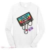 Old School Hip Hop Cassette Tape Retro 80s 90s Rap Mixtape Long Sleeve Shirt thumb 0