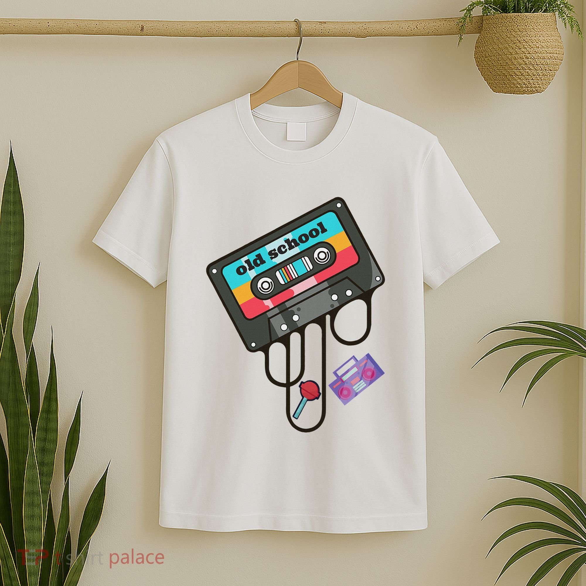 Old School Hip Hop Cassette Tape Retro 80s 90s Rap Mixtape T-Shirt