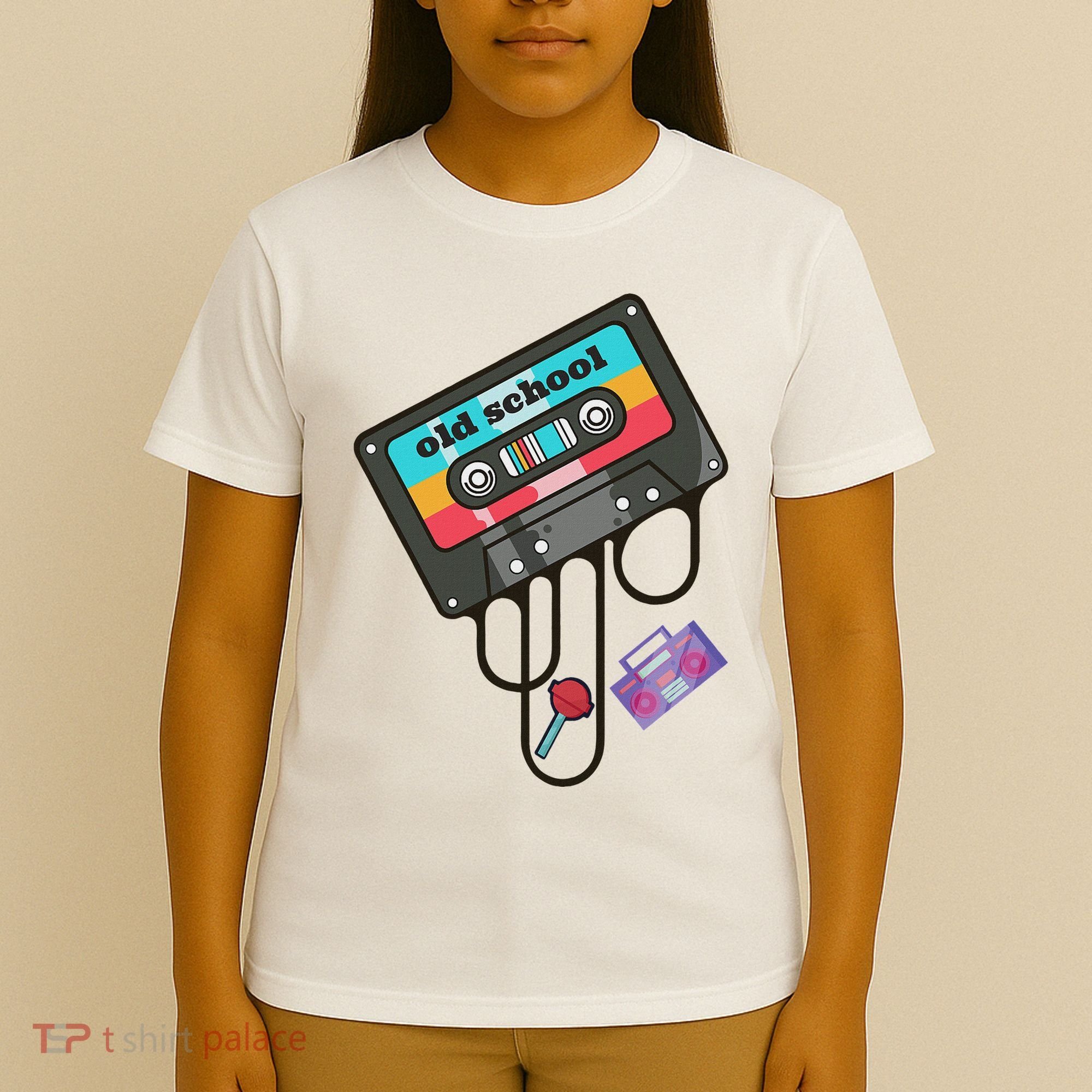 Old School Hip Hop Cassette Tape Retro 80s 90s Rap Mixtape T-Shirt