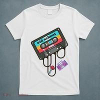 Old School Hip Hop Cassette Tape Retro 80s 90s Rap Mixtape T-Shirt thumb 5