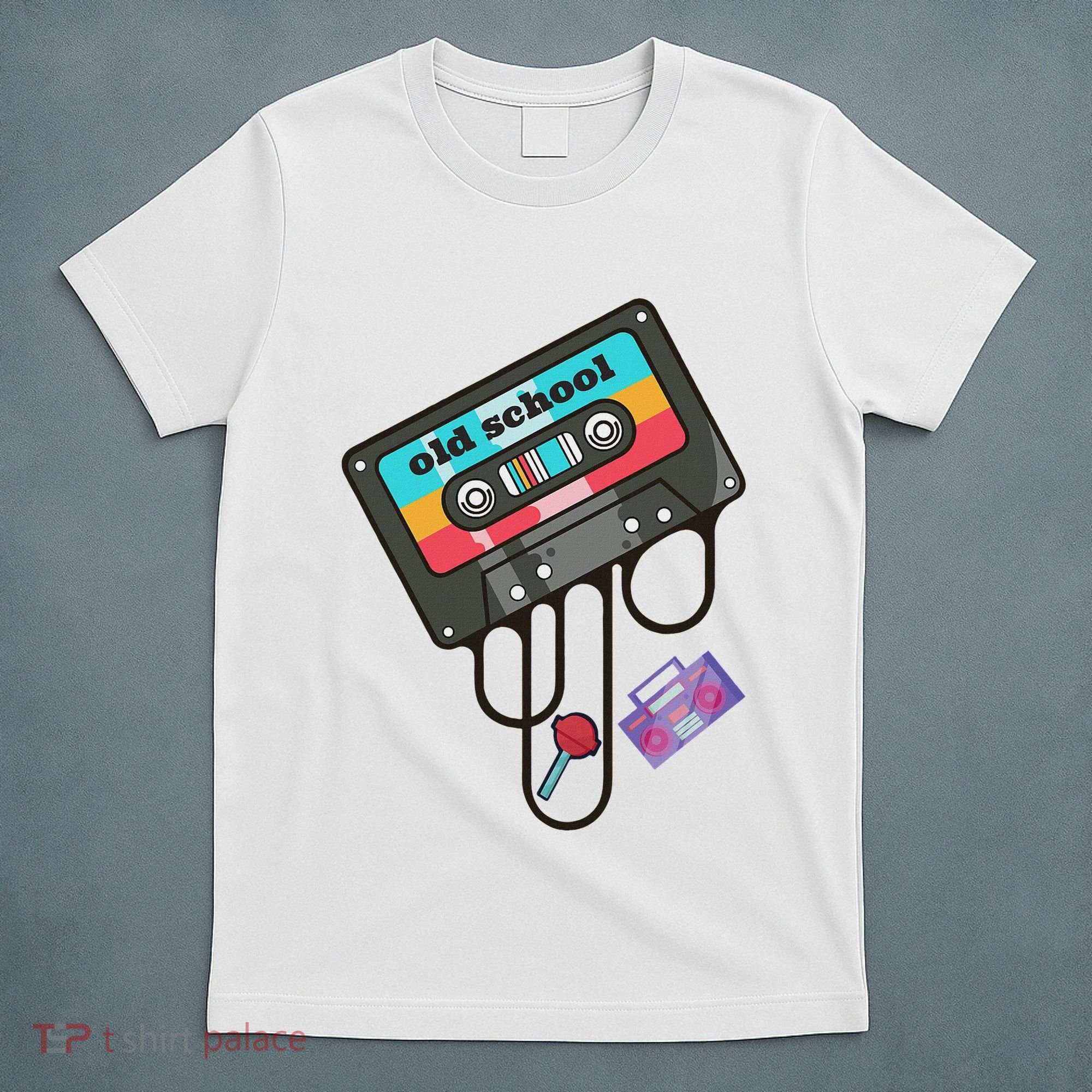 Old School Hip Hop Cassette Tape Retro 80s 90s Rap Mixtape T-Shirt