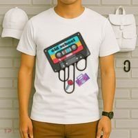 Old School Hip Hop Cassette Tape Retro 80s 90s Rap Mixtape T-Shirt thumb 6