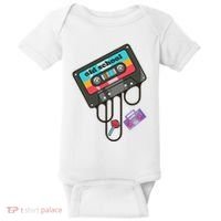 Old School Hip Hop Cassette Tape Retro 80s 90s Rap Mixtape Baby Bodysuit thumb 0