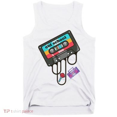 Old School Hip Hop Cassette Tape Retro 80s 90s Rap Mixtape Tank Top