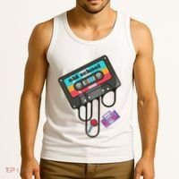 Old School Hip Hop Cassette Tape Retro 80s 90s Rap Mixtape Tank Top thumb 3