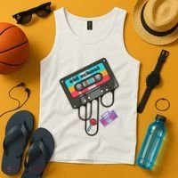 Old School Hip Hop Cassette Tape Retro 80s 90s Rap Mixtape Tank Top thumb 4