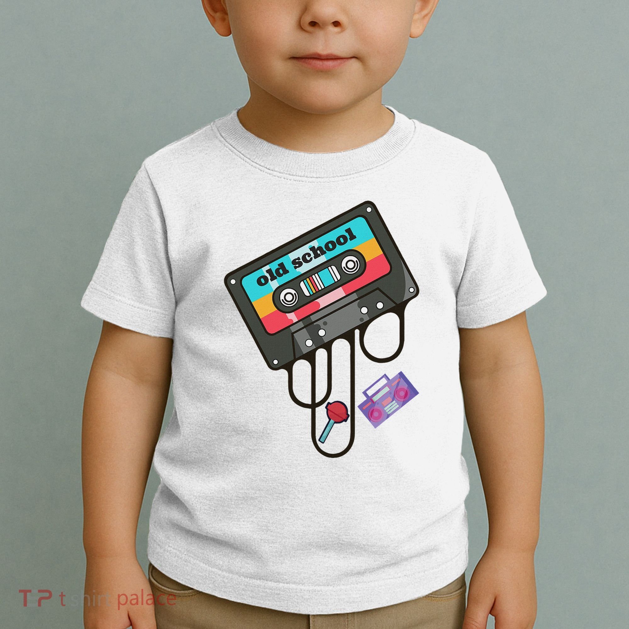 Old School Hip Hop Cassette Tape Retro 80s 90s Rap Mixtape Toddler T-Shirt