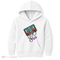 Old School Hip Hop Cassette Tape Retro 80s 90s Rap Mixtape Kids Hoodie thumb 0