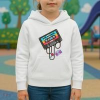 Old School Hip Hop Cassette Tape Retro 80s 90s Rap Mixtape Kids Hoodie thumb 3