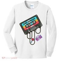 Old School Hip Hop Cassette Tape Retro 80s 90s Rap Mixtape Kids Long Sleeve Shirt thumb 0
