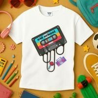 Old School Hip Hop Cassette Tape Retro 80s 90s Rap Mixtape Kids T-Shirt thumb 3