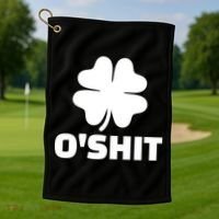 O'Shit Shamrock Golf Towel thumb 1