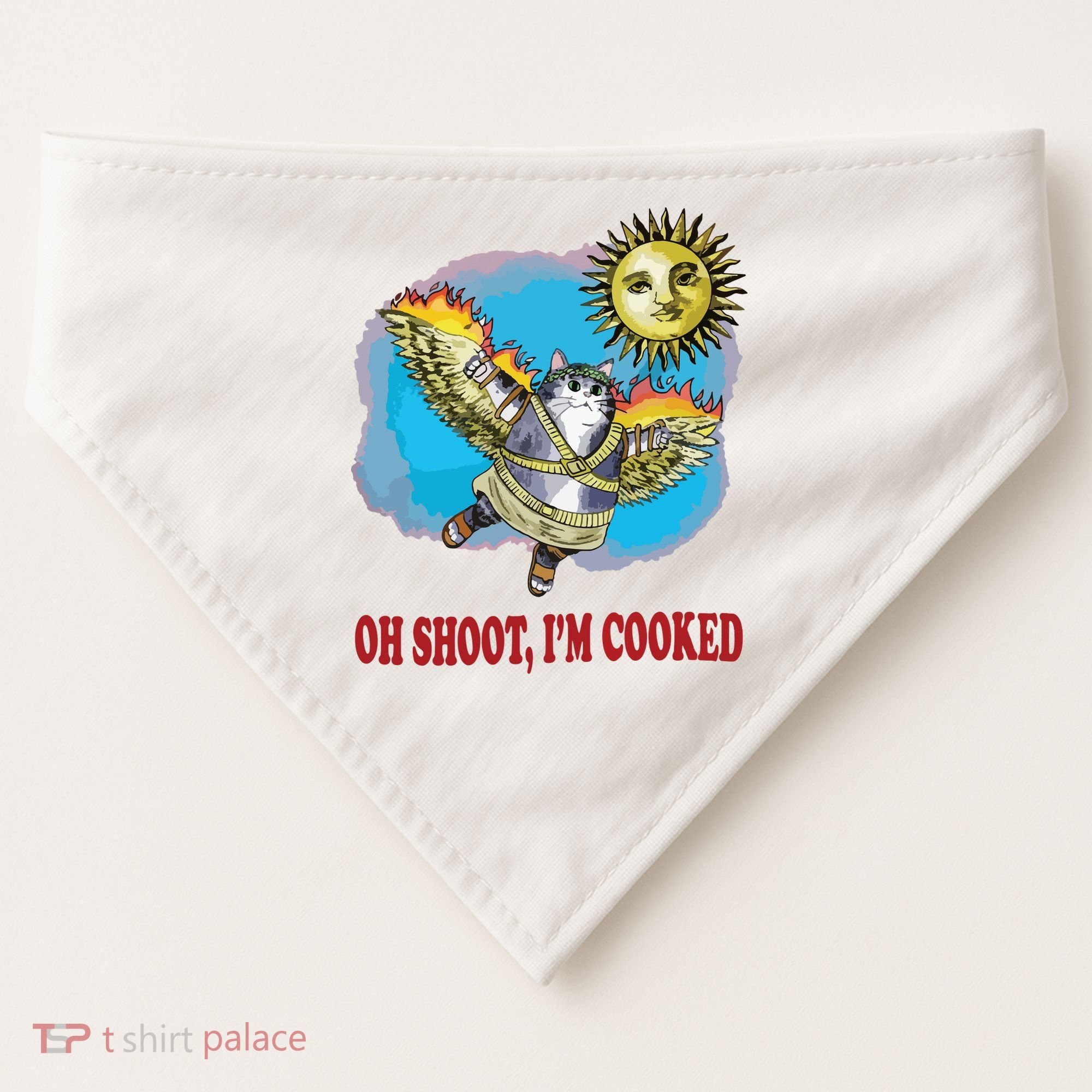 Oh Shoot Im Cooked USA-Made Doggie Bandana