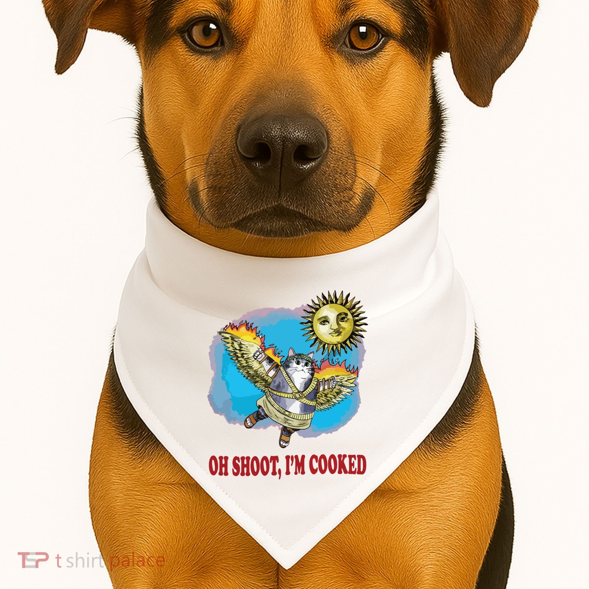 Oh Shoot Im Cooked USA-Made Doggie Bandana