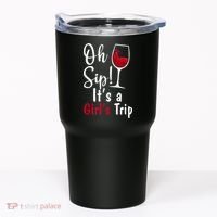 Oh Sip! It's A Girls Trip Funny Wine Party Tumbler thumb 0