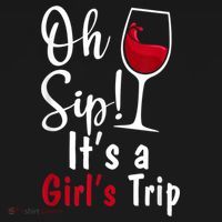 Oh Sip! It's A Girls Trip Funny Wine Party Mousepad thumb 1