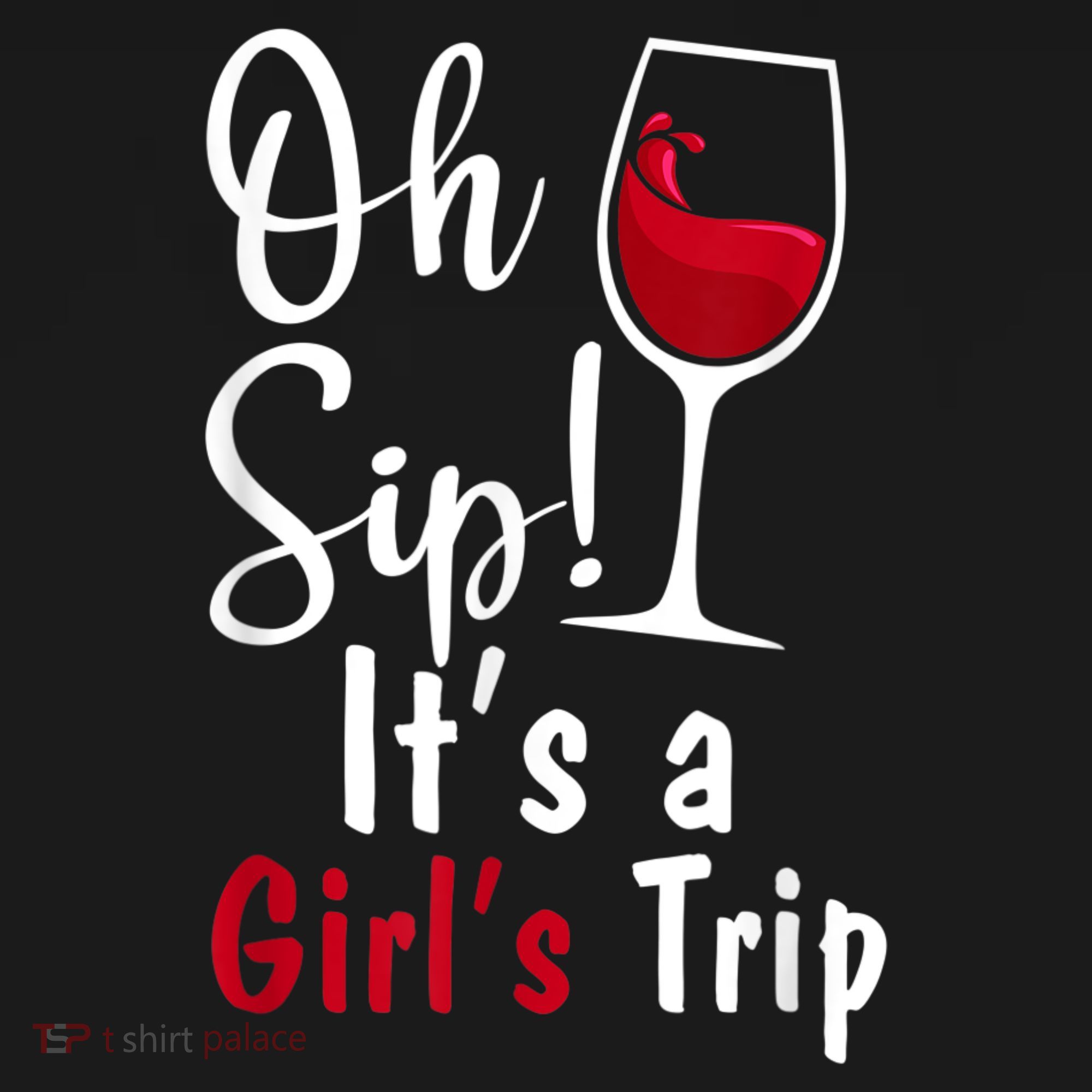 Oh Sip! It's A Girls Trip Funny Wine Party Mousepad