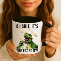 Oh Shit Its The Economy T-Rex Coffee Mug thumb 3