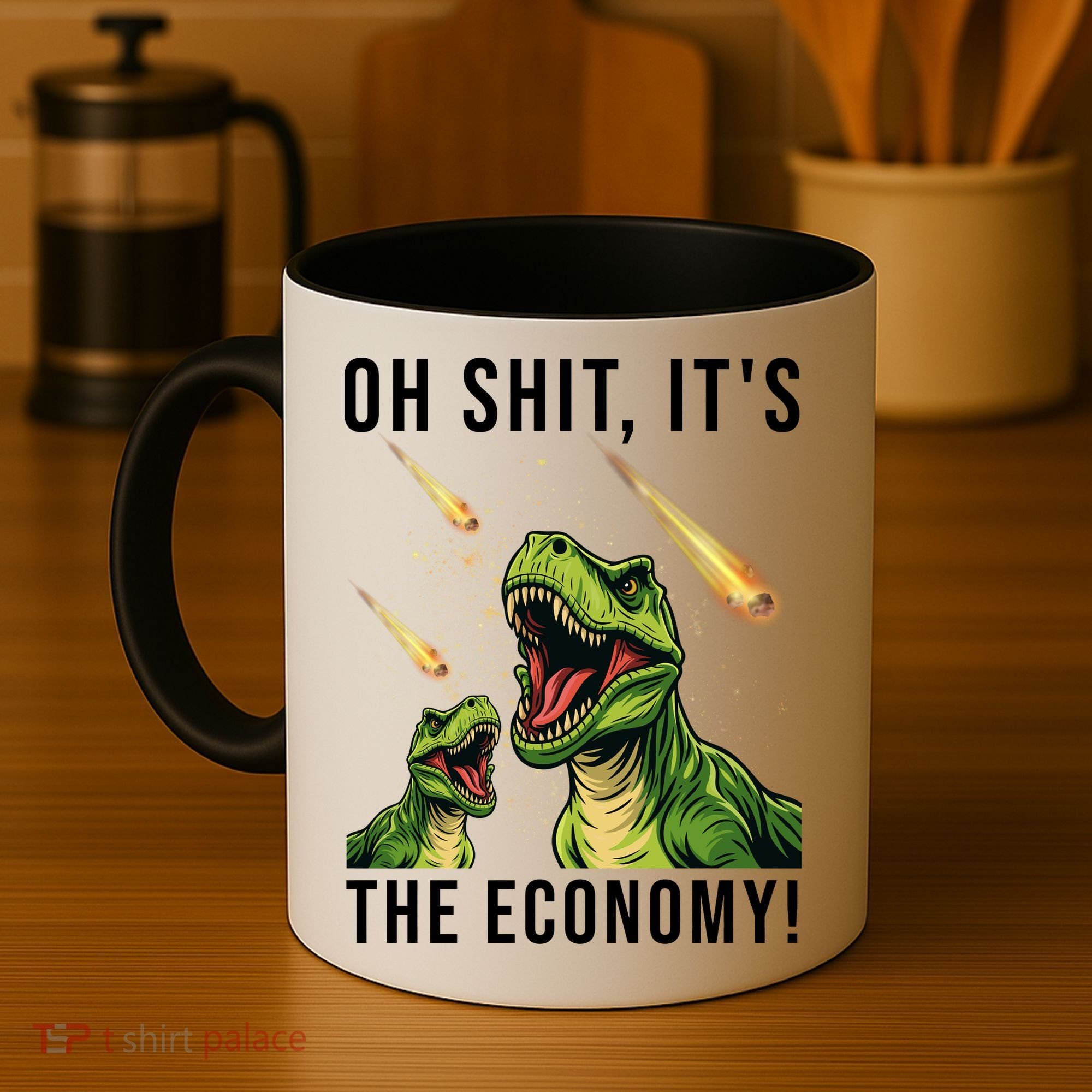 Oh Shit Its The Economy T-Rex Coffee Mug