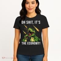 Oh Shit Its The Economy T-Rex Women's T-Shirt thumb 4
