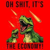 Oh Shit Its The Economy T-Rex Santa Hat thumb 1