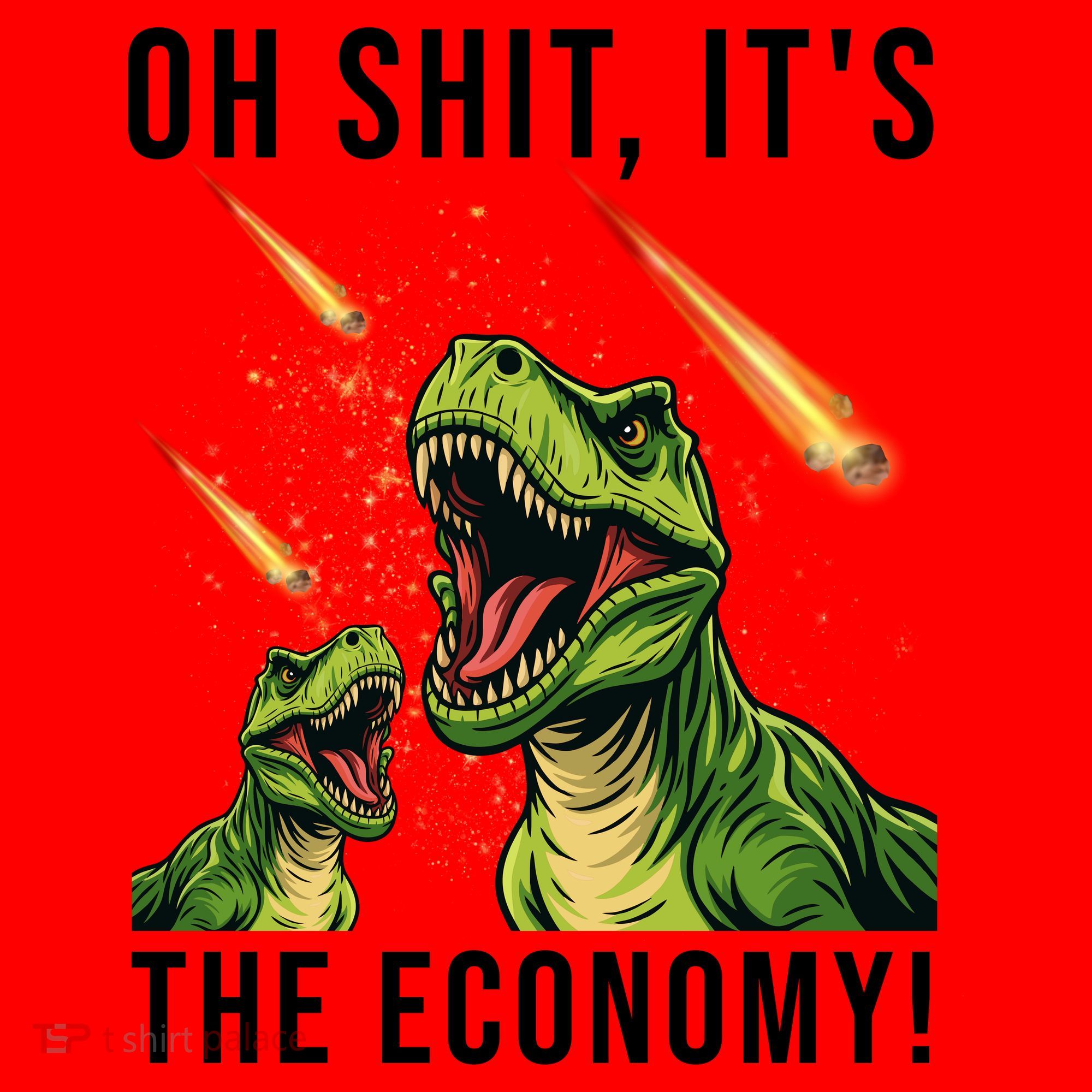 Oh Shit Its The Economy T-Rex Santa Hat