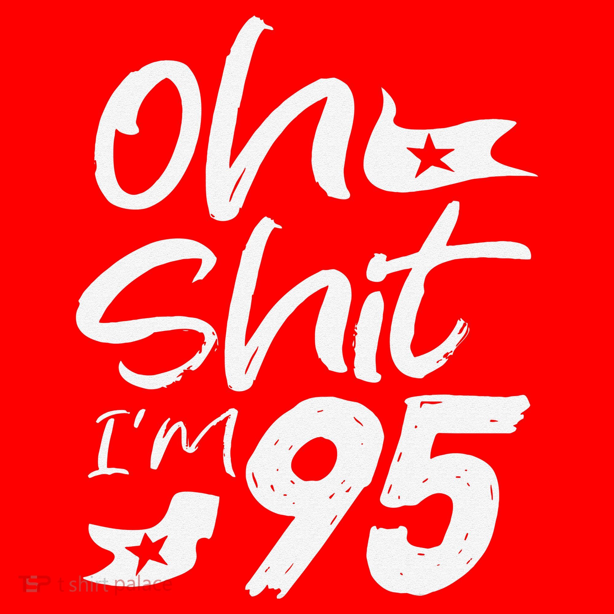 Oh Shit Im 95 Year Old Birthday 95th BDay Party Father Day Santa Hat