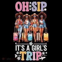 Oh Sip ItS A Girl Trip Bucket Hat thumb 4