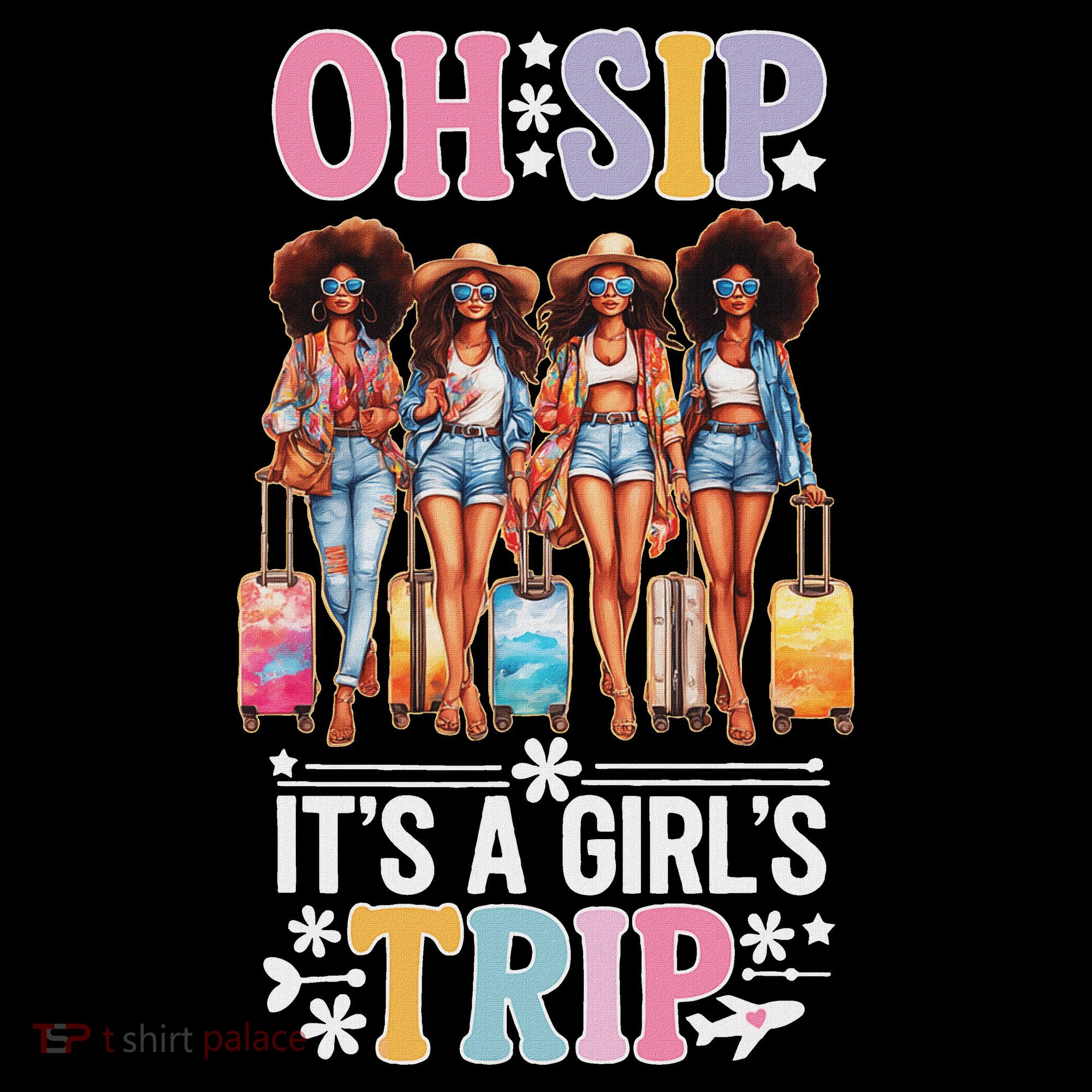 Oh Sip ItS A Girl Trip Ornament