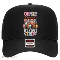Oh Sip Its A Girl Trip Funny Party Black Women Queen Hat thumb 0