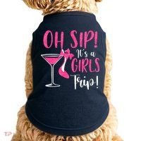 Oh Sip It's A Trip Fun Wine Party Hight Heel Doggie Tank thumb 0