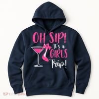 Oh Sip It's A Trip Fun Wine Party Hight Heel Hoodie thumb 0