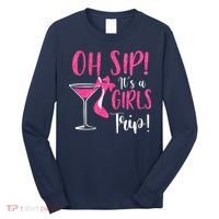 Oh Sip It's A Trip Fun Wine Party Hight Heel Long Sleeve Shirt thumb 0