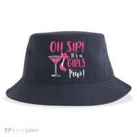 Oh Sip It's A Trip Fun Wine Party Hight Heel Sustainable Bucket Hat thumb 0