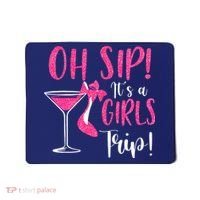 Oh Sip It's A Trip Fun Wine Party Hight Heel Mousepad thumb 0