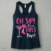 Oh Sip It's A Trip Fun Wine Party Hight Heel Women's Tank Top thumb 3