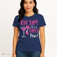 Oh Sip It's A Trip Fun Wine Party Hight Heel Women's T-Shirt thumb 4